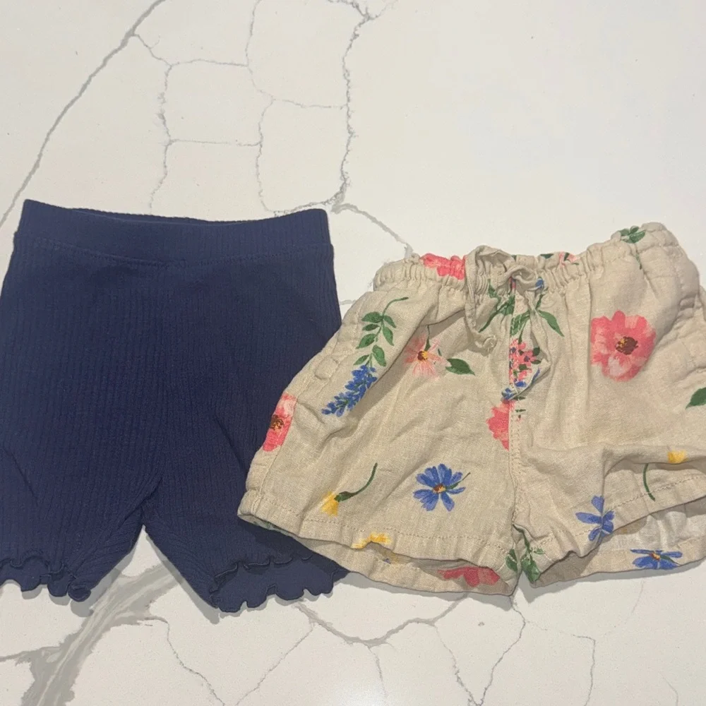 Two Pairs Toddler Girls Old Navy Shorts 2T